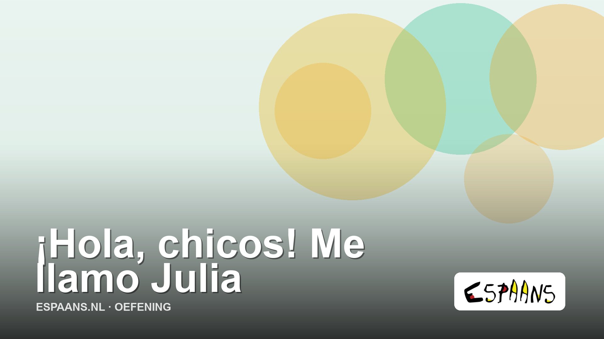 Titelplaat ¡Hola, chicos! Me llamo Julia