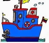 Een blauwe boot