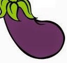 Een paarse aubergine