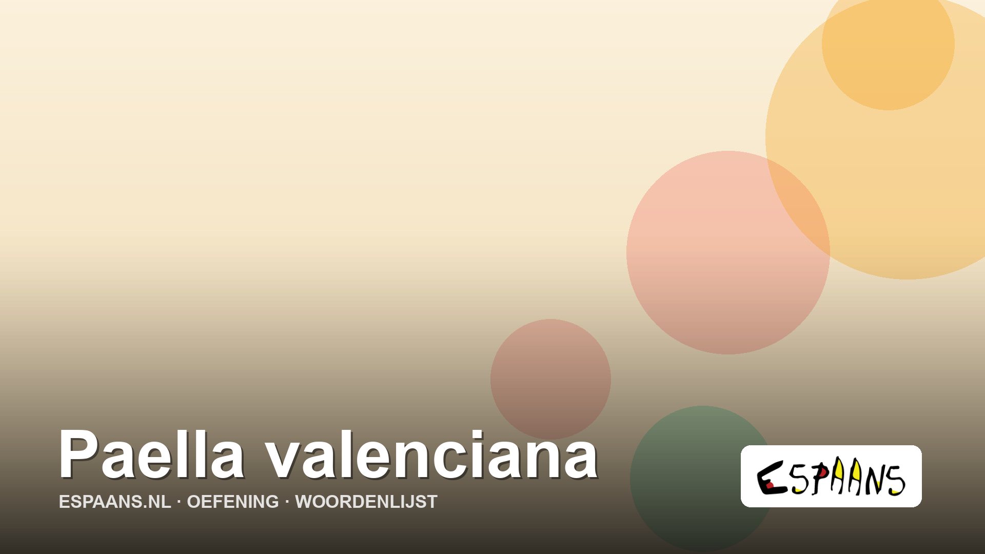 Titelplaat Paella valenciana