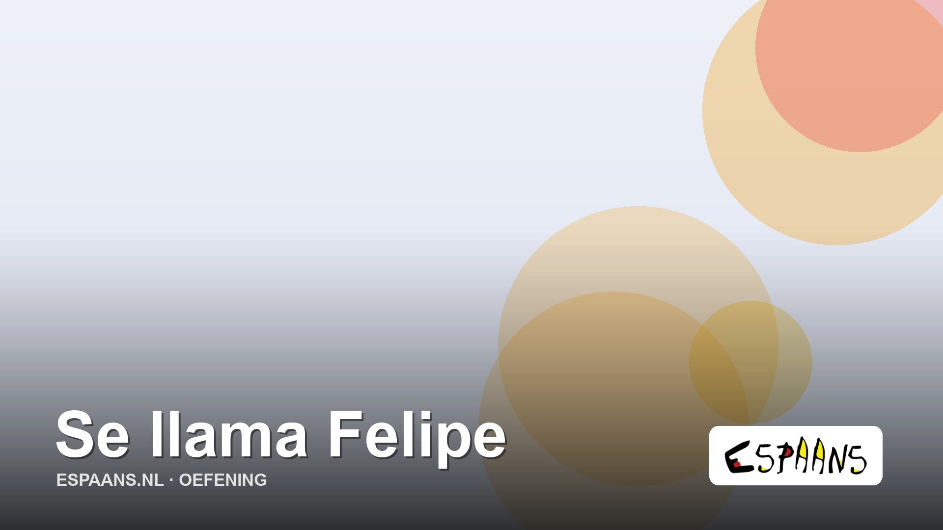Titelplaat Se llama Felipe