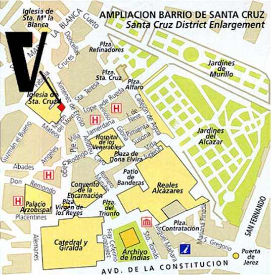 De wijk Santa Cruz in Sevilla